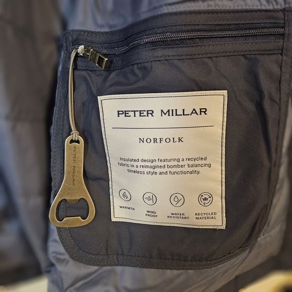 Peter Millar Norfolk Bomber Jacket / MF24Z03 / Color Navy / X-Large - Picture 13 of 13